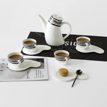 北歐簡約歐式骨瓷咖啡具高檔陶瓷紅茶壺杯精致英式下午茶茶具套裝