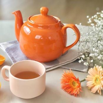 London Pottery 橙色田園英式陶瓷茶壺花茶壺咖啡壺帶茶漏下午茶