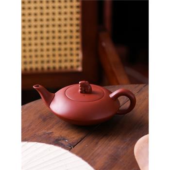 紫砂茶壺半手工石瓢漢瓦跳刀壺功夫茶具家用中式復古高檔禮品單壺