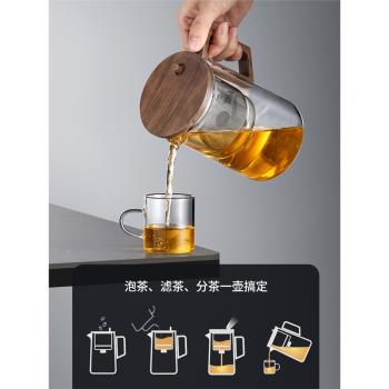 飄逸杯泡茶壺2024新款玻璃內膽泡茶按壓式茶具茶壺茶水分離泡茶杯