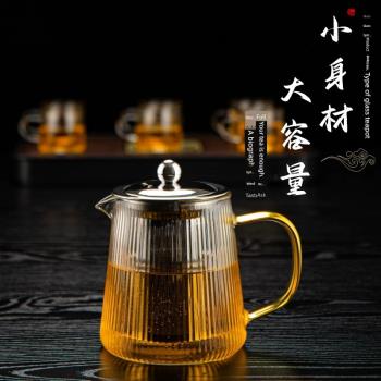 煮泡茶壺玻璃耐高溫燒水壺加厚煮茶器單壺電陶爐家用茶具套裝日式