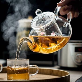 歐式水果花茶壺茶杯套裝家用耐熱玻璃蠟燭加熱英式下午茶杯茶具