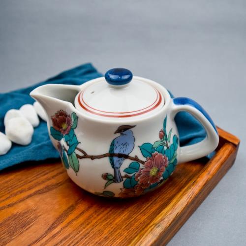 日本九谷燒茶壺陶瓷茶具日式有濾芯茶具泡茶沏茶壺日本制月兔單壺|茶壺