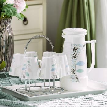陶瓷水杯套裝家用歐式客廳杯子杯具套裝茶具冷水壺骨瓷茶壺套裝