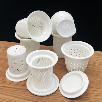 內膽過濾網配件內建全瓷孔分離泡茶杯茶隔茶漏圓形帶蓋玻璃花茶壺