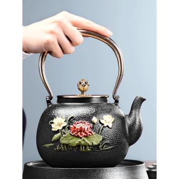 鐵壺鑄鐵泡茶電陶爐煮茶壺套裝仿日本煮茶爐煮水壺煮茶器家用燒水