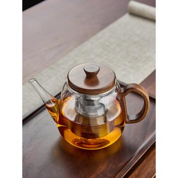 耐高溫玻璃煮泡茶壺大容量茶水分離過濾養生壺不銹鋼功夫茶具套裝