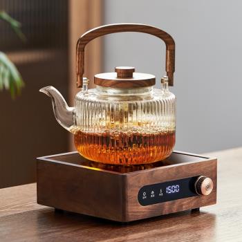 煮茶壺玻璃耐高溫電陶爐燒水壺紅茶白功夫茶具套裝家用泡茶壺提梁