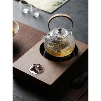 東榮燒水玻璃壺錘紋泡茶壺過濾泡茶煮茶家用功夫茶耐熱玻璃提梁壺