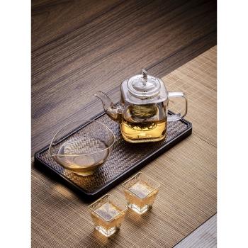 手工耐高溫帶過濾迷你小茶壺玻璃