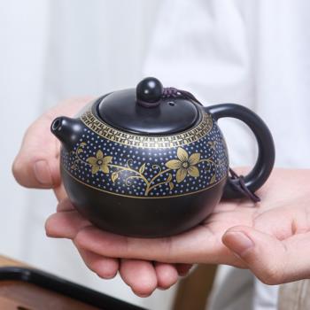 茶壺陶瓷單人功夫茶具套裝家用小容量復古創意西施壺辦公室泡茶器