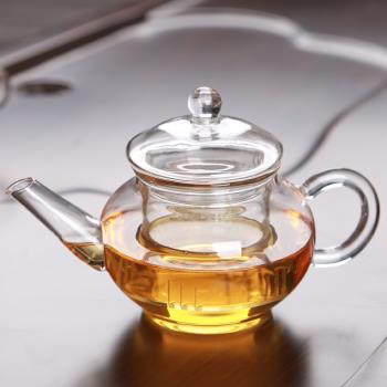 耐熱玻璃透明過濾內膽小號茶壺