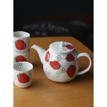 Fan home日式陶瓷茶壺套裝家用冷開水壺大容量泡茶壺可愛茶具精致