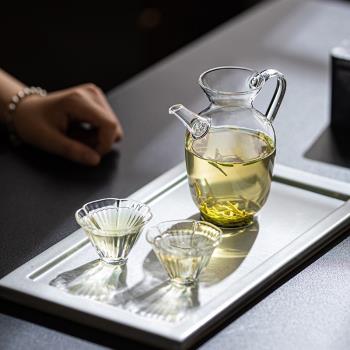 中式仿宋玻璃執壺耐熱玻璃茶壺家用泡茶壺茶杯套裝綠茶小青柑專用