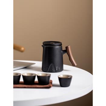粗陶旅行茶具便攜式套裝露營快客杯一壺四杯戶外旅行包功夫泡茶壺
