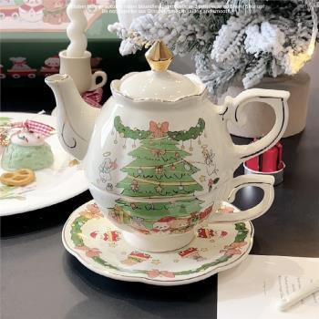 新年節限定茶壺禮盒套裝咖啡杯碟套裝陶瓷下午茶高顏值新年禮物