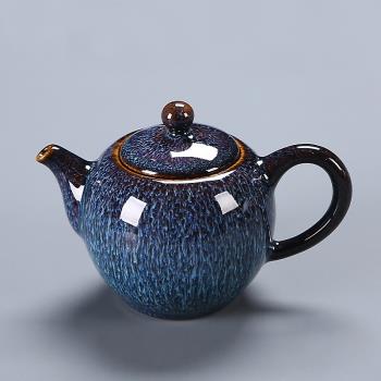 多款式功夫茶壺陶瓷半手工泡茶器大容量汝窯哥窯家用茶具中式單壺