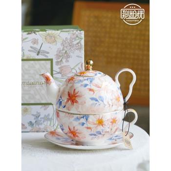 英式子母壺骨瓷茶壺一壺一杯碟高檔咖啡杯碟下午茶具套裝精致禮盒