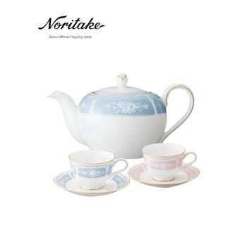 Noritake則武 LACEWOOD歐式咖啡杯碟茶壺下午茶具套裝高檔新婚禮