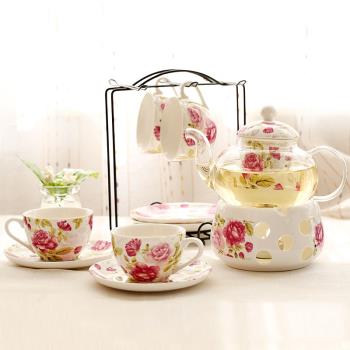 那些時光 花茶壺套裝花茶茶具水果茶壺套裝 陶瓷玻璃茶具茶杯加熱