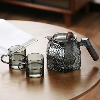 玻璃泡茶壺家用耐高溫煮茶壺單壺套裝茶水分離花茶過濾辦公室茶具