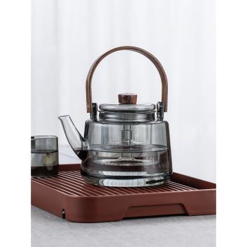 2023新款煮茶壺玻璃蒸茶器套裝茶具加厚泡茶養生燒水壺家用電陶爐