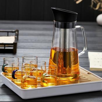 玻璃茶壺家用耐高溫泡茶壺大容量過濾耐熱冷萃壺咖啡壺茶具套裝