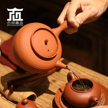 潮州傳統水木純手工拉薄胎砂銚茶鍋白泥紅泥泡煮茶燒水陶壺玉書煨