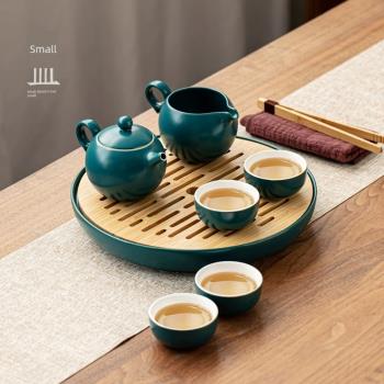 功夫茶具套裝家用客廳辦公輕奢中式簡約現代陶瓷小套小型茶壺茶杯