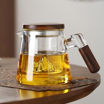 玻璃茶壺泡茶家用耐高溫茶水分離花茶壺單壺辦公室過濾茶具套裝