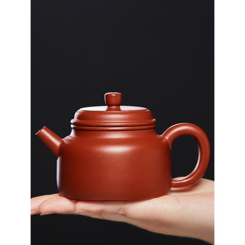 尊壺宜興大紅袍紫砂壺純全手工德鐘壺泡茶壺單壺家用陶瓷功夫茶具
