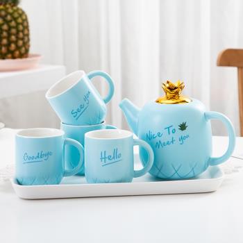 家用冷水壺咖啡具套裝耐熱簡約耐高溫創意下午茶陶瓷客廳茶壺整套