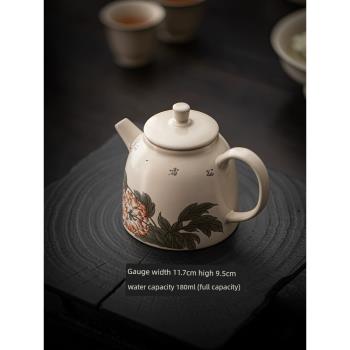 國色泡茶壺單壺高端家用泡茶喝茶小茶水壺陶瓷功夫茶具手工泡茶器