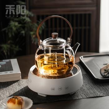 禾陽 玻璃煮茶壺燒水壺家用電陶爐煮茶器全自動蒸汽煮茶爐