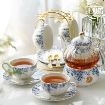 英式下午茶具 花茶壺套裝 那些時光蠟燭加熱玻璃泡茶壺花茶杯碟