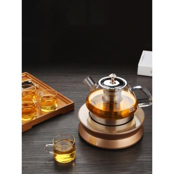 嘉美華電磁爐專用玻璃茶壺 耐熱玻璃煮茶壺 家用加厚耐高溫煮茶器
