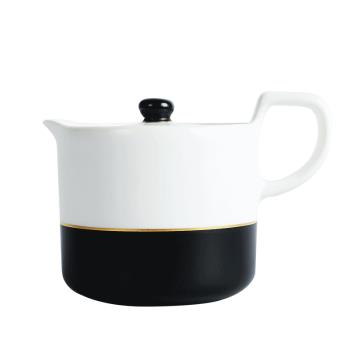 黑白現代簡約帶過濾日式茶具