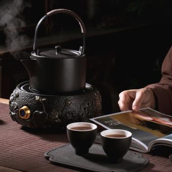 燒水壺電陶爐煮茶套裝家用煮茶壺煮茶器茶爐陶瓷電茶壺泡茶提梁壺