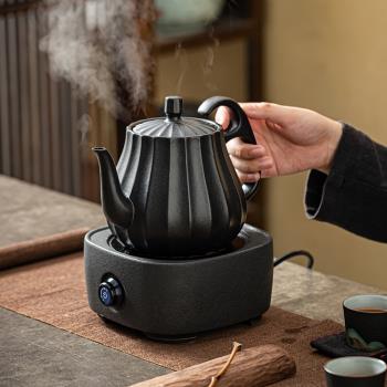電陶爐煮茶器套裝耐高溫功夫茶具陶瓷燒水壺戶外碳火煮茶爐泡茶壺