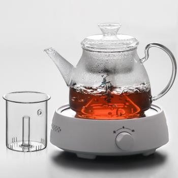 蒸煮兩用茶壺電陶爐玻璃養生壺燒水白茶黑茶蒸汽茶壺煮茶套裝家用