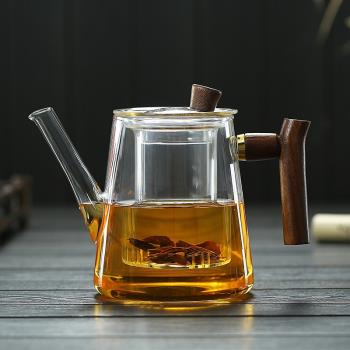 茶壺家用玻璃加厚耐高溫沏煮茶器茶具套裝家用養生壺泡茶單壺花茶