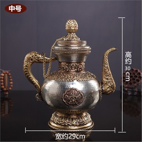 多款印度進口尼泊爾純銅仿古手工雕花銅茶壺水壺酒壺精品酒店家居|裝飾