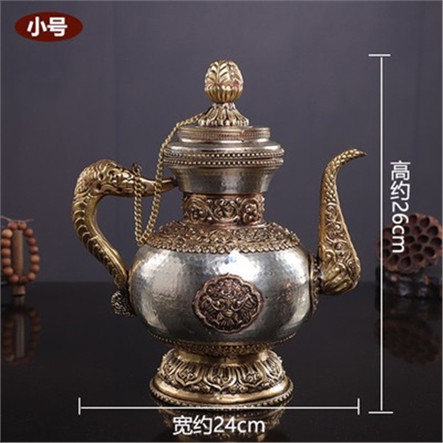 多款印度進口尼泊爾純銅仿古手工雕花銅茶壺水壺酒壺精品酒店家居|裝飾