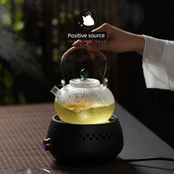 正佳源日式煮茶器陶瓷電陶爐耐熱玻璃燒水壺黑茶茶壺花茶茶具套裝