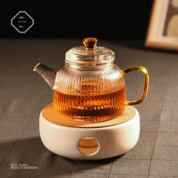 涵香花茶杯套裝蠟燭加熱煮茶花茶壺玻璃女英式下午茶茶具水果茶壺