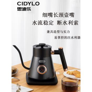 CiDylo思迪樂泡茶壺細口長嘴家用電水壺不銹鋼歐式復古咖啡手沖壺