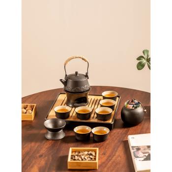溫茶器暖茶爐復古風蠟燭底座套裝陶瓷功夫茶具加熱保溫家用煮茶壺