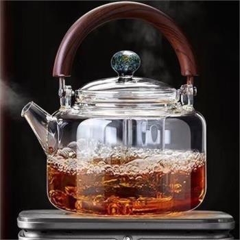 新羽煮茶壺玻璃提梁壺耐高溫蒸煮一體加厚茶壺大容量泡茶壺燒水壺