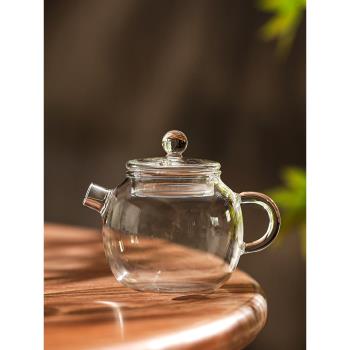 圍爐冰茶器玻璃泡茶壺透明小型單壺耐高溫花茶壺紅茶功夫茶具套裝