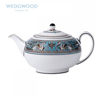 Wedgwood威基伍德Florentine絲綢之路英產骨瓷茶壺咖啡壺歐式家用